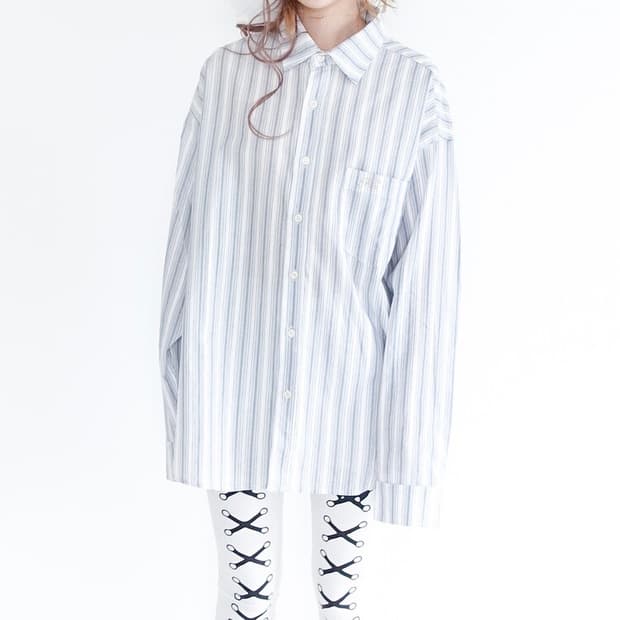 샵페어리 soft stripe casual shirt(blue)