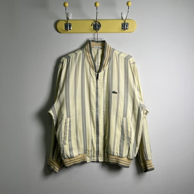 Lacoste 라코스테 빈티지 스트라이프 봄버 자켓 