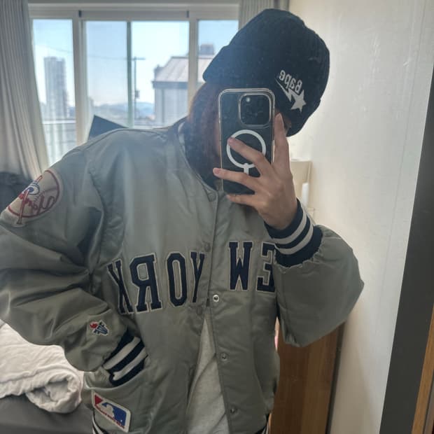 MLB 은색 스타디움 빈티지 자켓