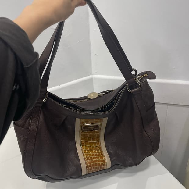 Balenciaga 발렌시아가 00s빈티지 금장 숄더백 브라운