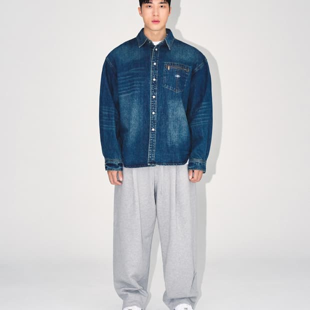 본투윈 데님셔츠