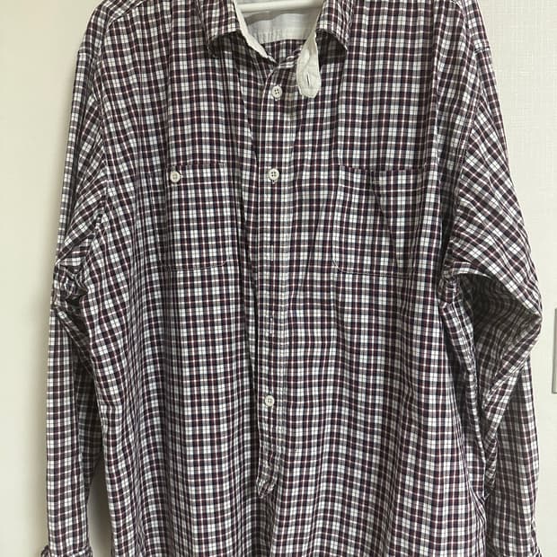 빈티지 오버핏 체크셔츠 팝니다
