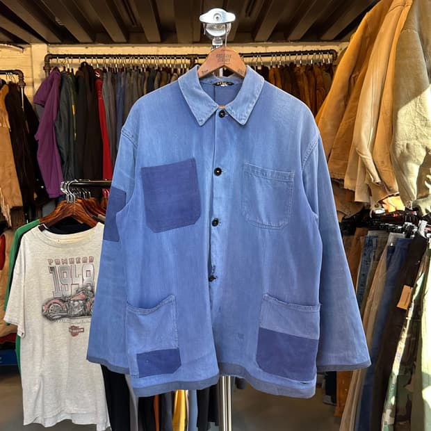 프렌치워크웨어 페이드 패치워크 프렌치 워크자켓