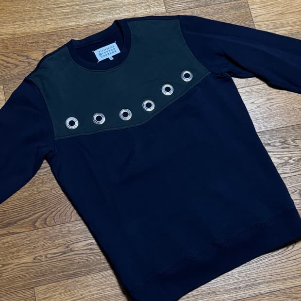 마르지엘라 스티치 아일렛 맨투맨 그린/네이비 48 사이즈