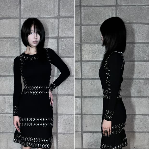 마이클 코어스 라인 스터드 드레스
