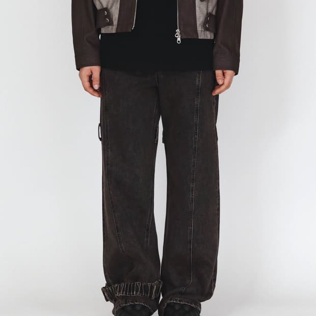 애드오프 MUTATION DENIM 데님 팬츠 바지 브라운 50