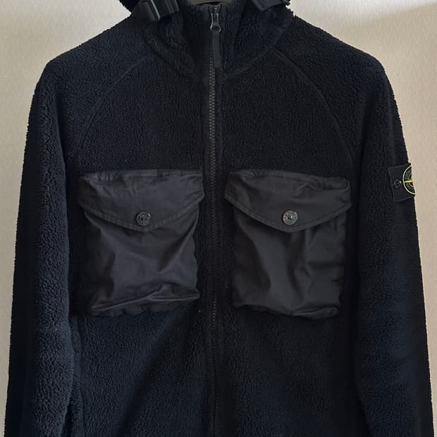 스톤아일랜드 코튼 파일 후리스 자켓 21fw S(95-100)