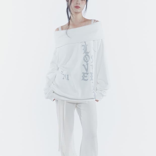 spell off-shoulder sweatshirt