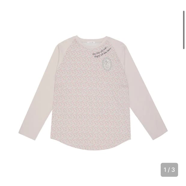 콜로신스 슬립 웰 티셔츠 베이지핑크 플라워