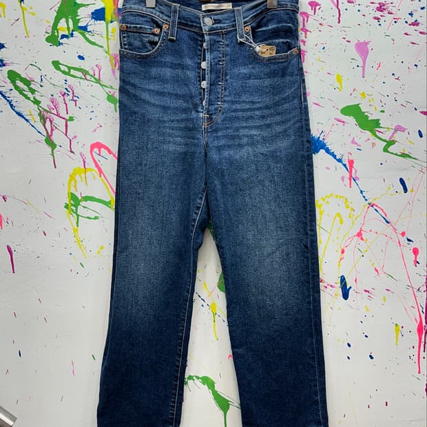 리바이스 RIBCAGE STRAIGHT ANKLE 데님 팬츠 28in