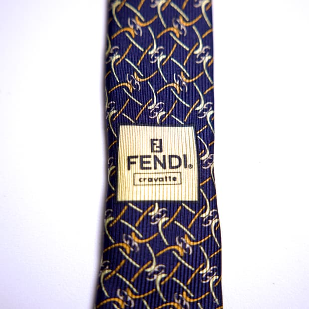 [Made in Italy]Fendi Silk Cravatte Tie 