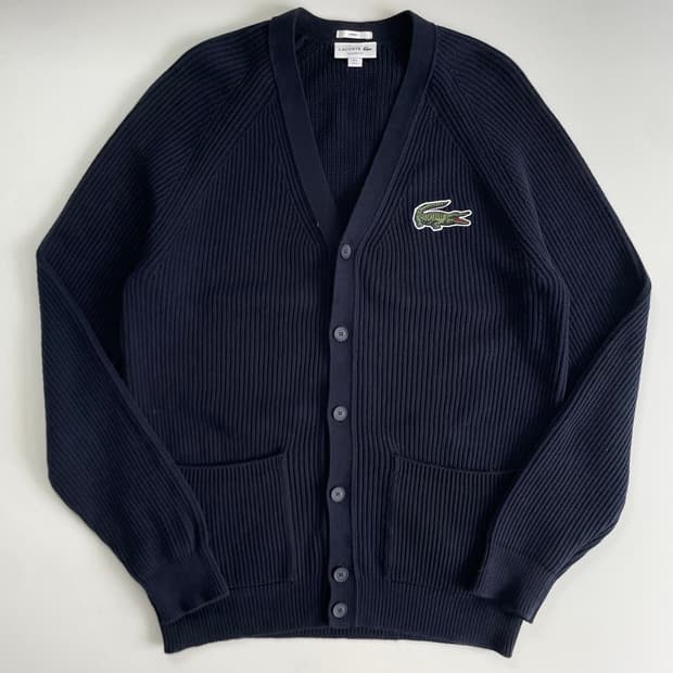 Lacoste 라코스테 신형 빅로고 업버튼 포켓 가디건