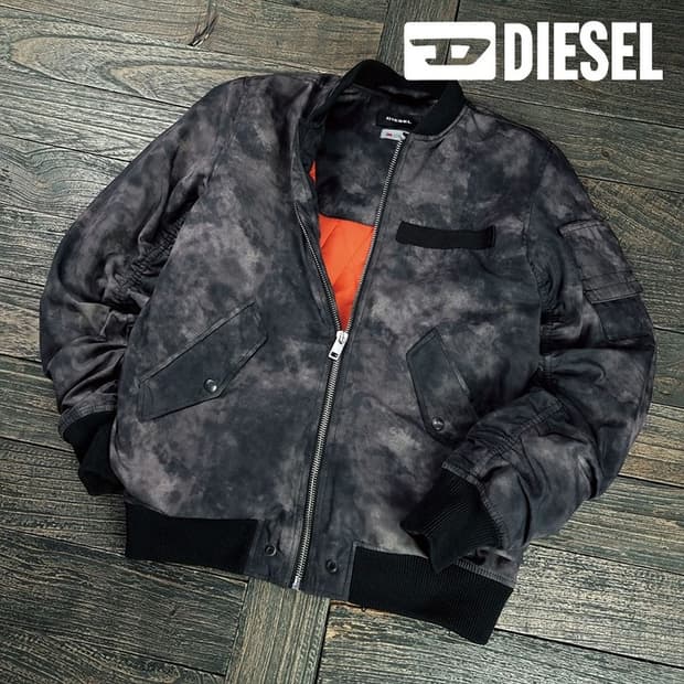 [디젤] 디지털 카모 패턴 MA-1 블루종 봄버 자켓 P01525