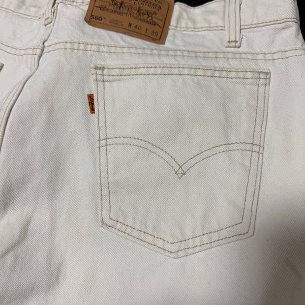 정품 90s USA 미국 리바이스 빈티지 560화이트데님 W40 L30