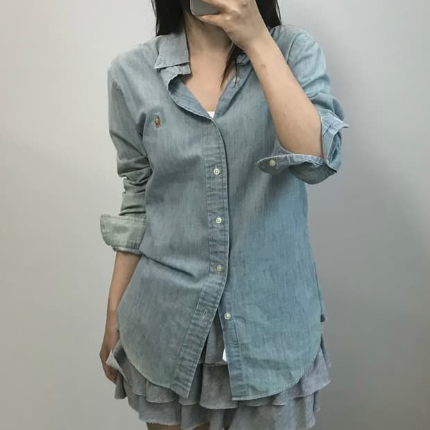 폴로 랄프로렌 데님 샴브레이 셔츠