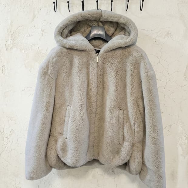 ZARA 퍼 후드 집업 XS