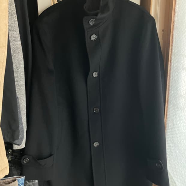 Black High neck coat