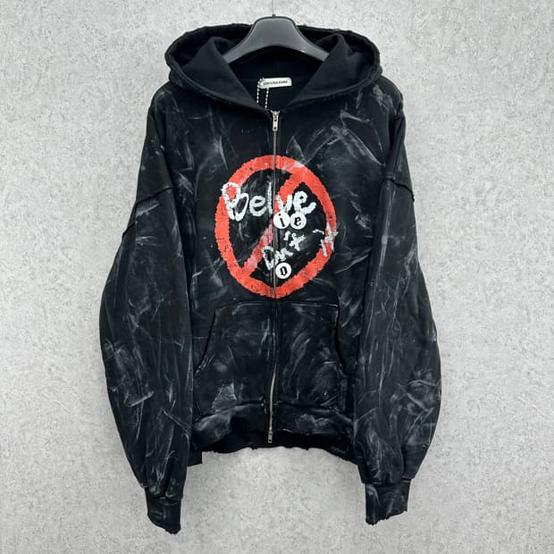 [미시착] 2사이즈/XL 노쿨러스 남자 루즈핏 더티 후드집업