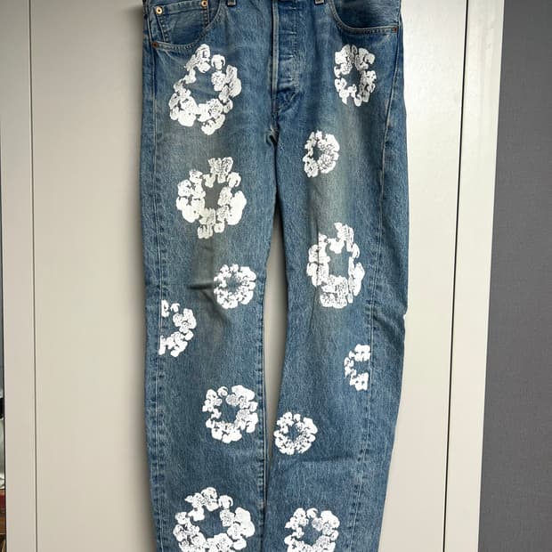 33) 데님티어스 리바이스 501 라이트 워시진 데님 팬츠