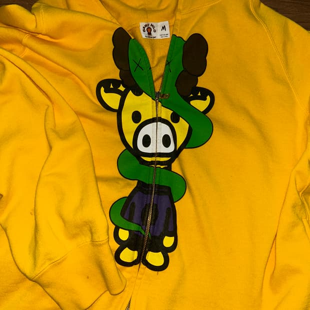 Bape X Kaws hooded zip up