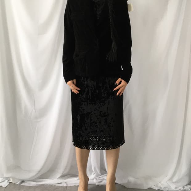 Button point velousr jacket