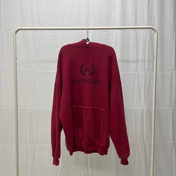 [백화점판] 발렌시아가 월계수 BB 로고 후드 티셔츠 [M]