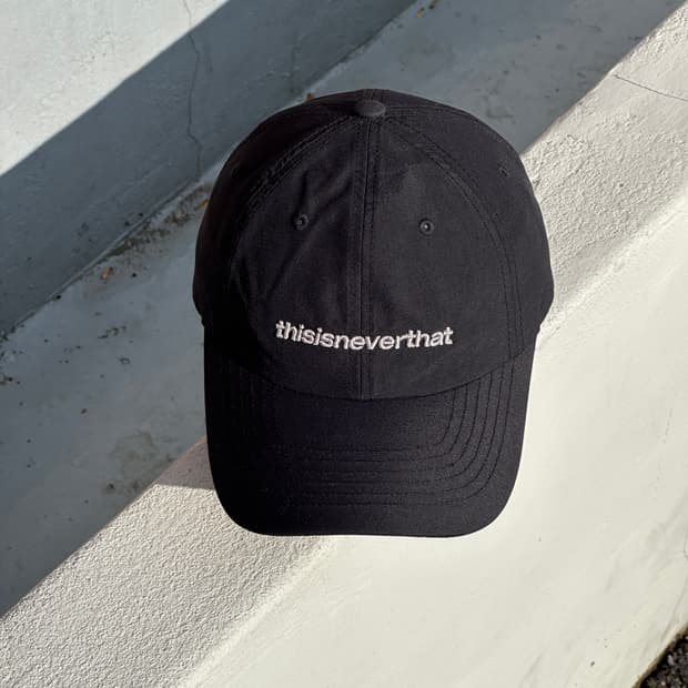 [F] 디스이즈네버댓 로고 블랙 볼캡 모자