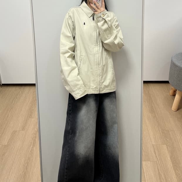 폴로 랄프로렌 베이지 블루종 스윙탑 자켓