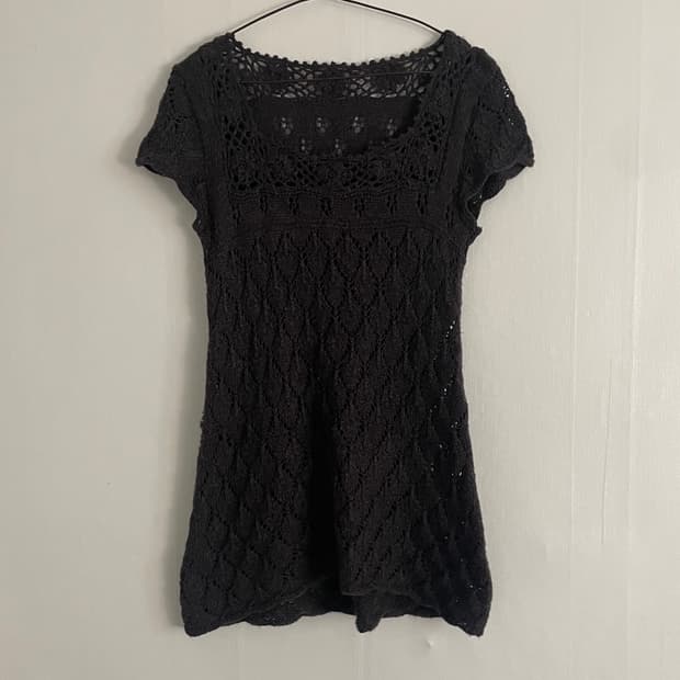 빈티지 모리걸 반팔 니트