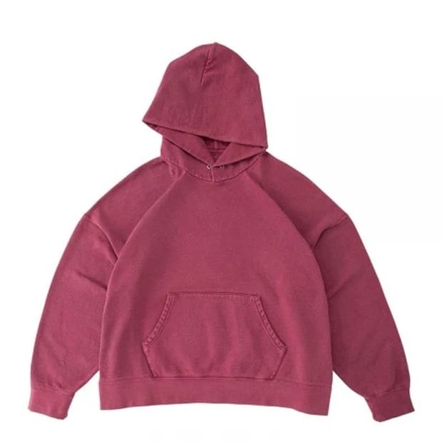 비즈빔 21aw 앰플러스 후드 가먼트다이 버건디 2