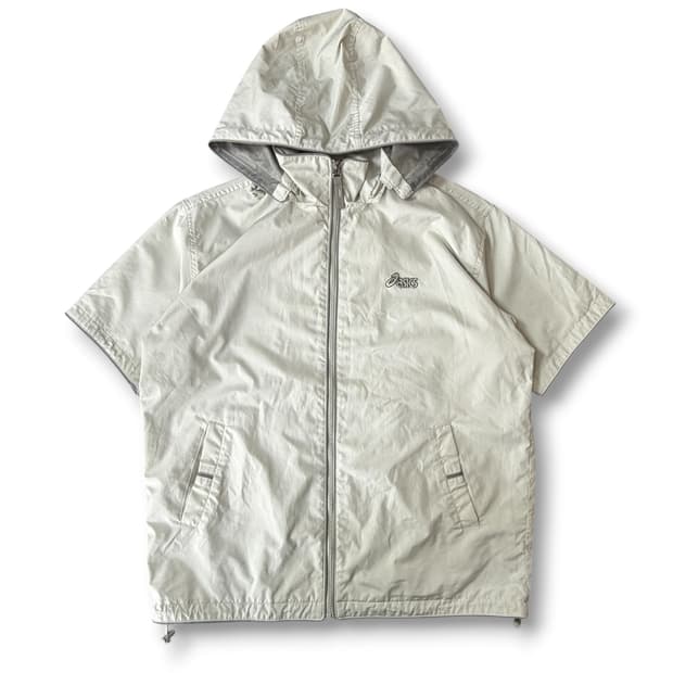 (95) 아식스 연베이지 후드 반팔 아노락