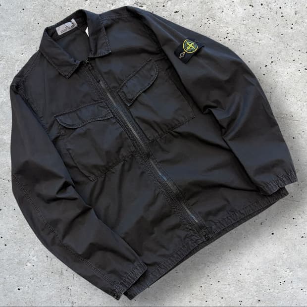 [L] 22FW 스톤아일랜드 코튼 캔버스 올드이펙트 오버셔츠 D60