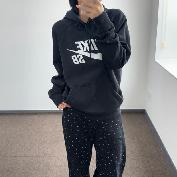 Nike 나이키 빅로고 블랙 후드티