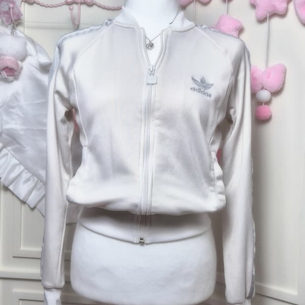 아디다스 대대장 실버 화이트 트랙탑 져지 희귀매물