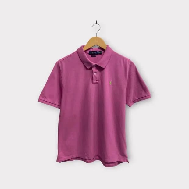 폴로 랄프로렌 핑크 PK 카라 반팔티 S