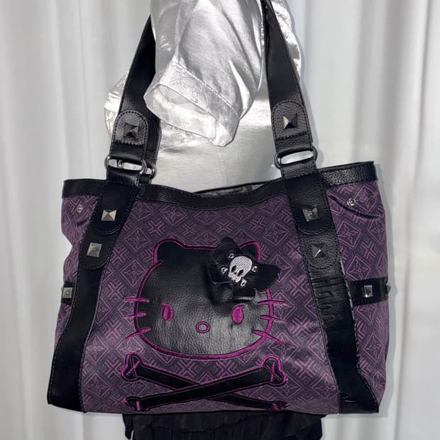 [kuro kitty] 키티 블랙 퍼플 키티 고딕 갸루 펑크 고스 가방