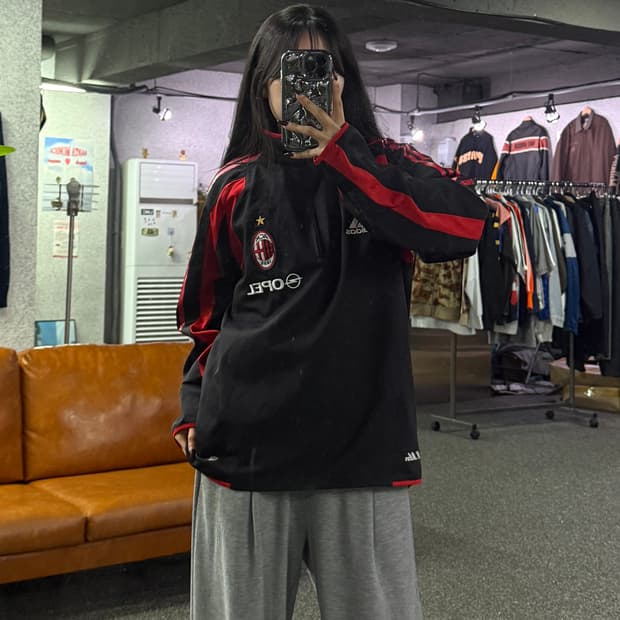 아디다스 05-06 AC밀란 하프집업 드릴탑 B4701