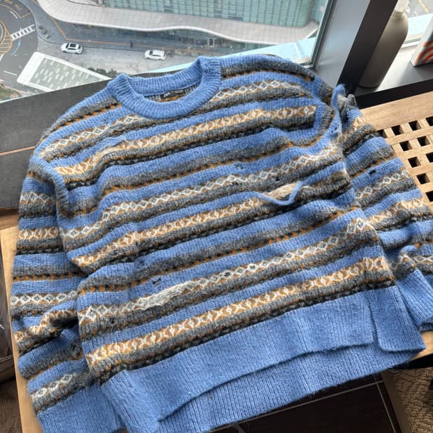 Zara 스트라이프 니트