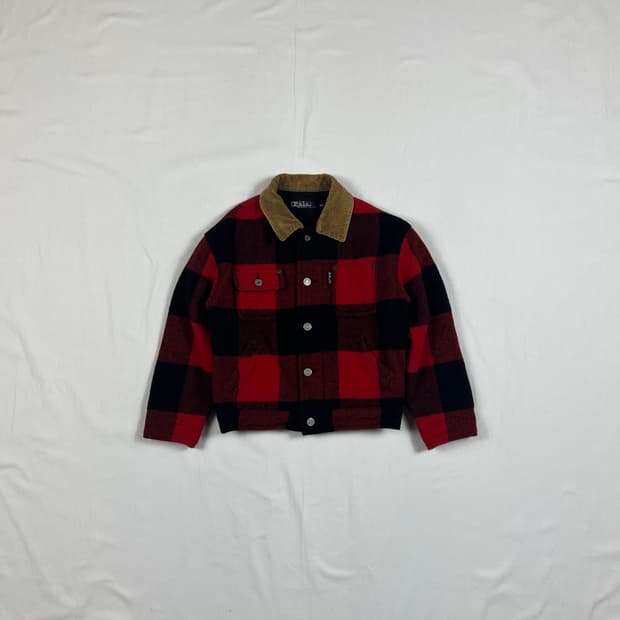 90’s 폴로랄프로렌 키즈 플레이드 울 자켓