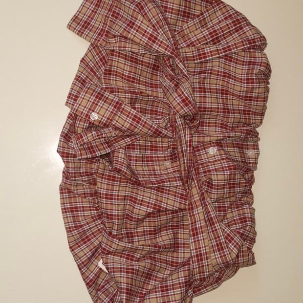 크랭크 체크 랩스커트