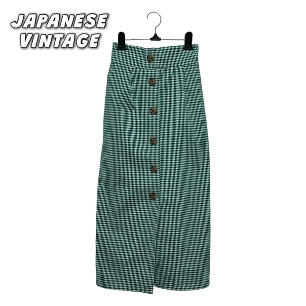 Japanese vintage 깅엄체크 스커트