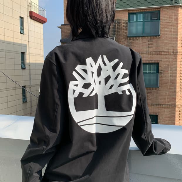 팀버랜드 빅로고 코튼자켓