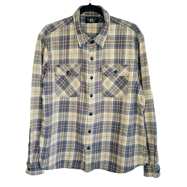 RRL 더블알엘 매트록 플래드 트윌 워크셔츠