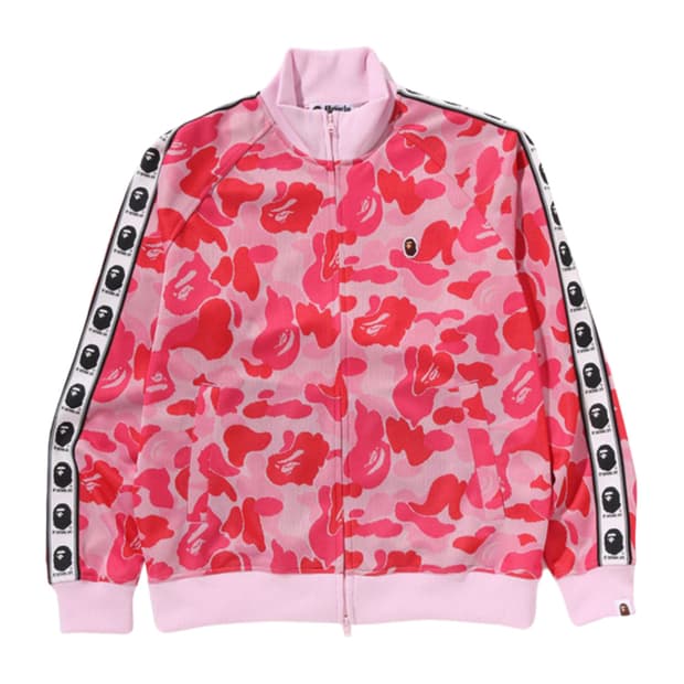 베이프 ABC 카모 자카드 트랙자켓 핑크 XL
