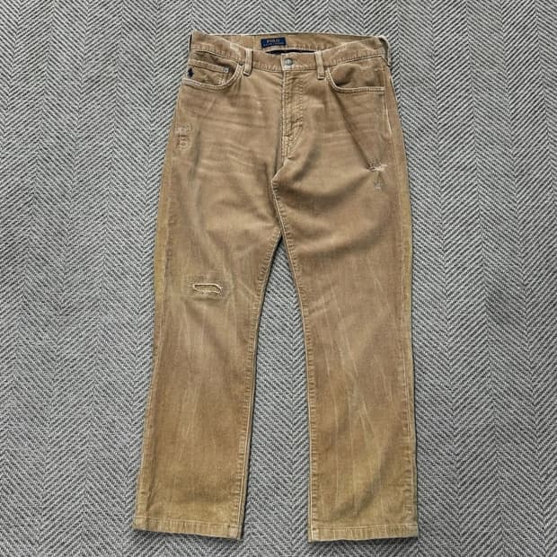 폴로 랄프 로렌 코듀로이 데미지 팬츠 v2834