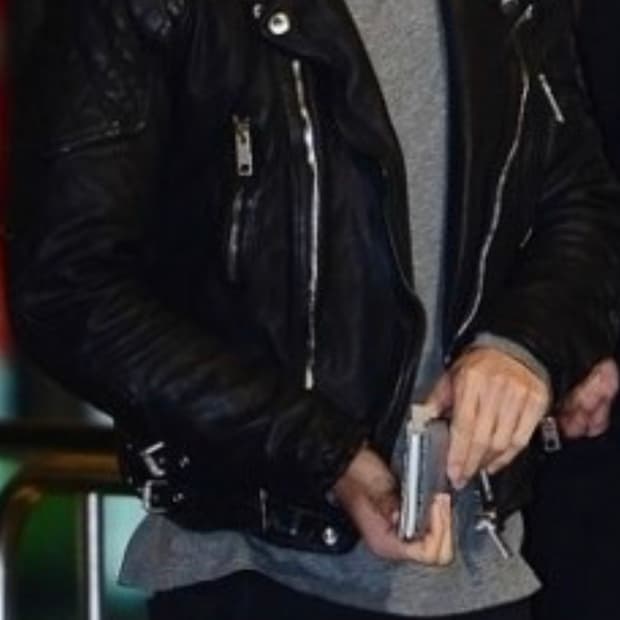 (Msize) 버버리 가죽 바이커 자켓