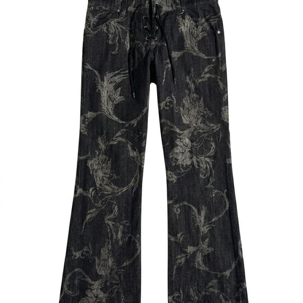 Tornado Mart - Lace-Up Bootcut Denim