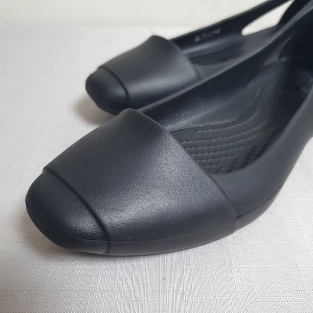 240mm 크록스 샌들 시에나 플랫 슈즈 블랙  W7