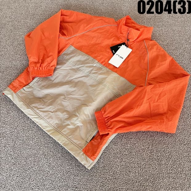 [L] 새상품 골라 배색 아노락 바람막이 윈드브레이커 0204(3)