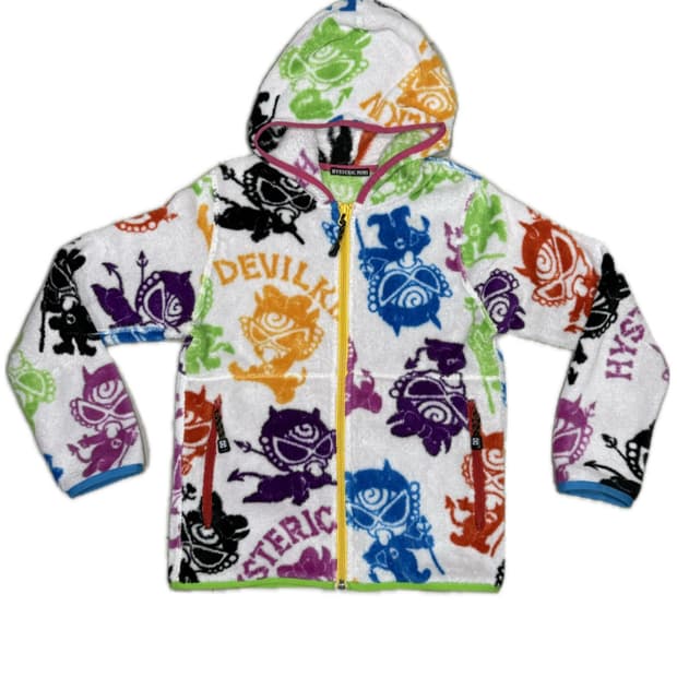 히스테릭 글래머 아카이브 데빌킨 후리스 후드 집업 자켓